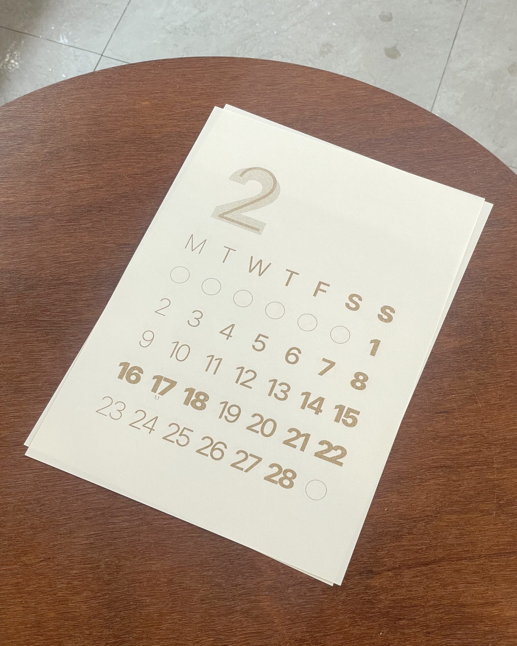 2026 페이퍼룸 작은달력 - 이미지 3