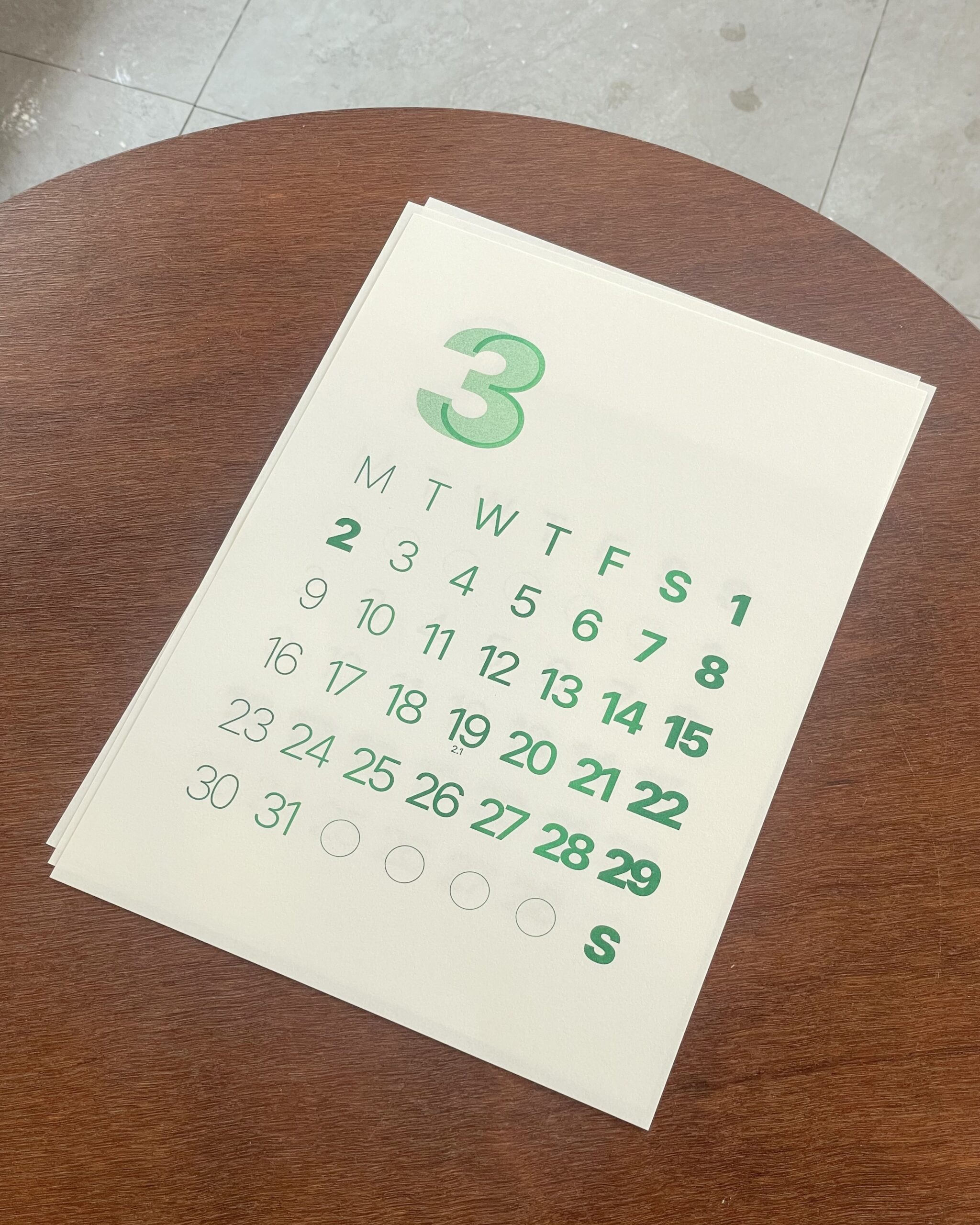 2026 페이퍼룸 작은달력 - 이미지 4